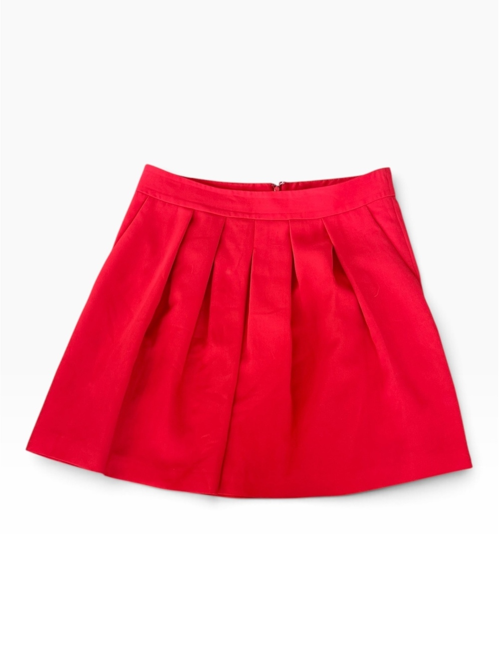 Banana Republic Vibrant Red Box Pleated Mini Skirt with Pockets - Size 14